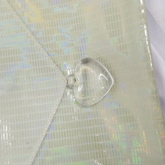 FARACHI LIME IRIDESCENT CLUTCH - Picture 8 of 8